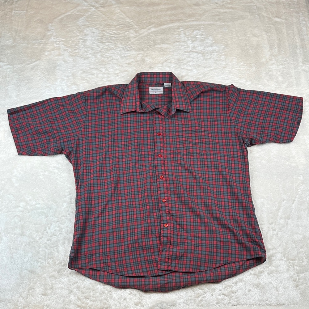Vintage Weekender Sport Red and Black Plaid Button Down Lumberjack Shirt